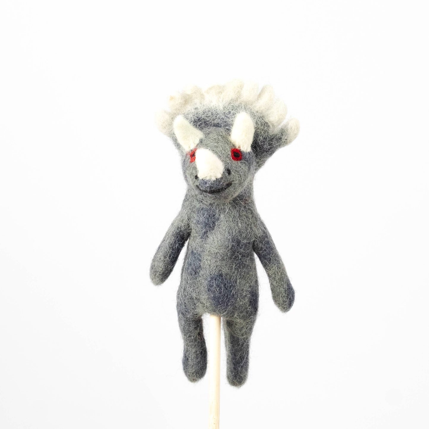 The Winding Road - Finger Puppets - Dinosaur - Brown, Gray and Green