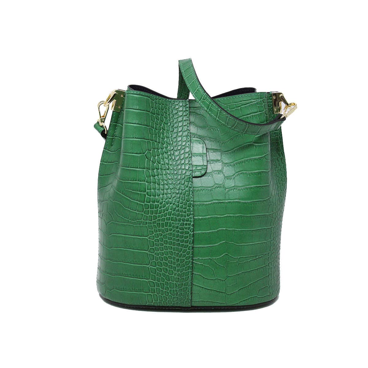 German Fuentes Handbags - GF2555 GENUINE ITALIAN LEATHER BUCKET BAG : CAMEL