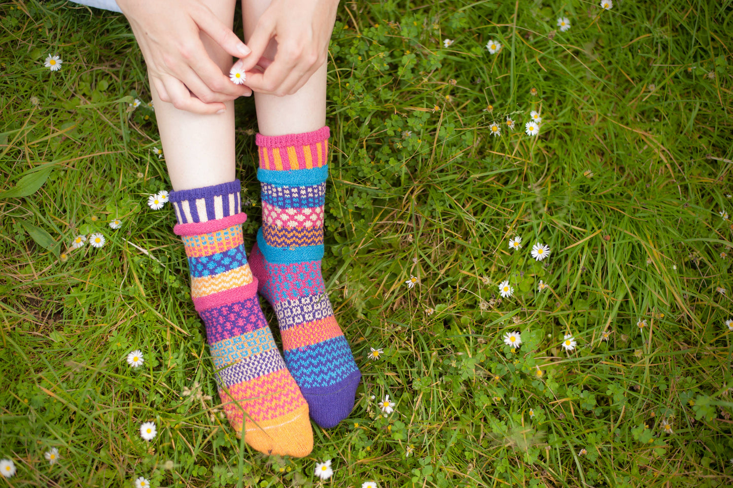 Solmate Socks - Sunny Crew Socks | Eco-Friendly & Made in the USA : Small (Women 6 - 8 / Men 5 - 7)