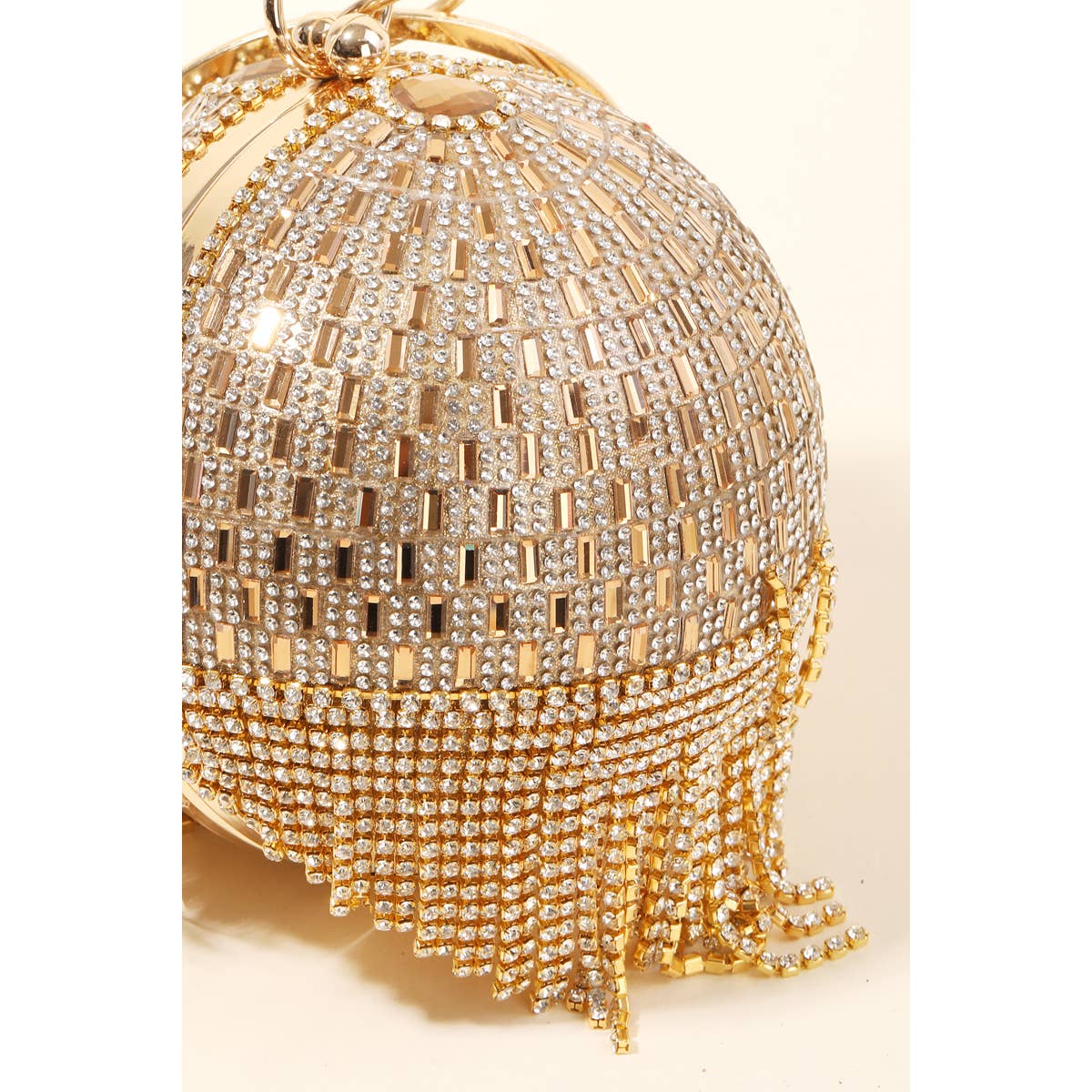 Anarchy Street - Rhinestone Fringe Ball Bag: G