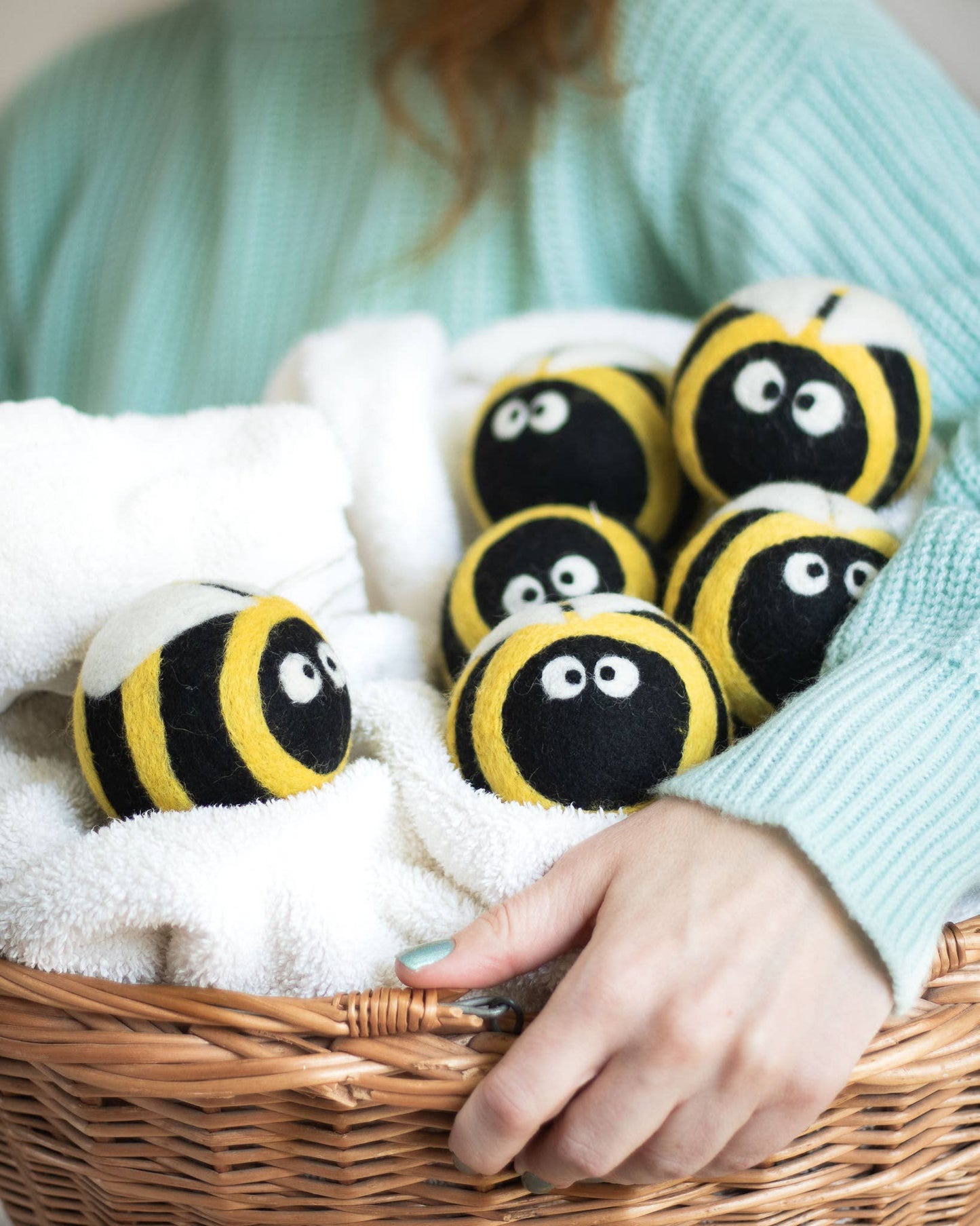 Friendsheep - Bee Trio Eco Wool Dryer Balls - Set of 3: PACKAGE FREE