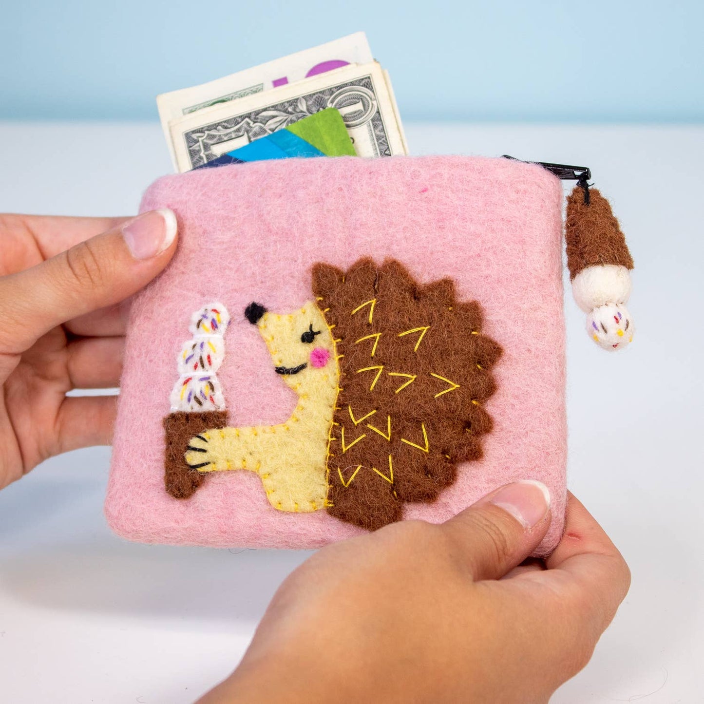 dZi Handmade - Hungry Hedgehog Coin Purse