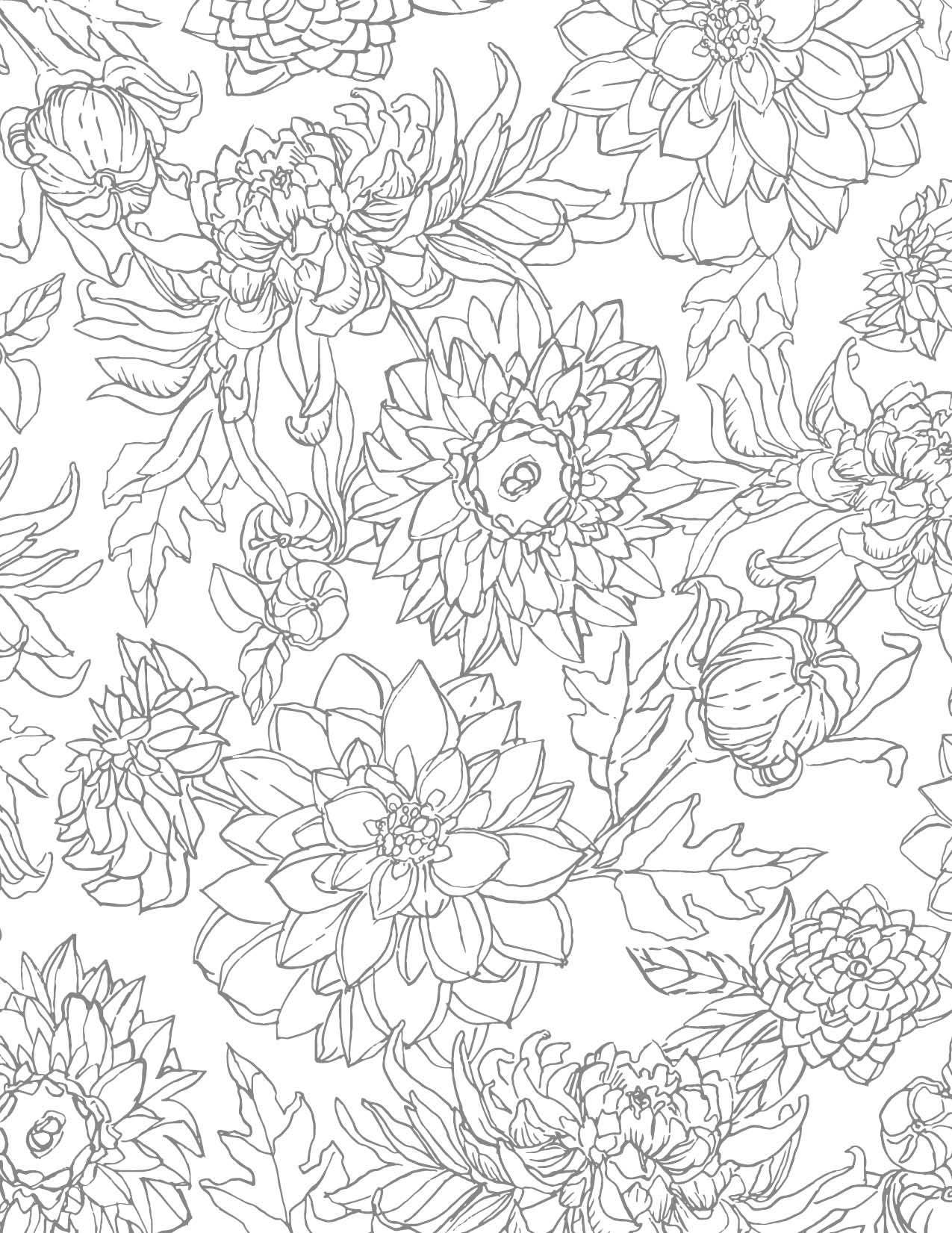 Schiffer Publishing - Kristy's Fall Cutting Garden: A Watercoloring Book