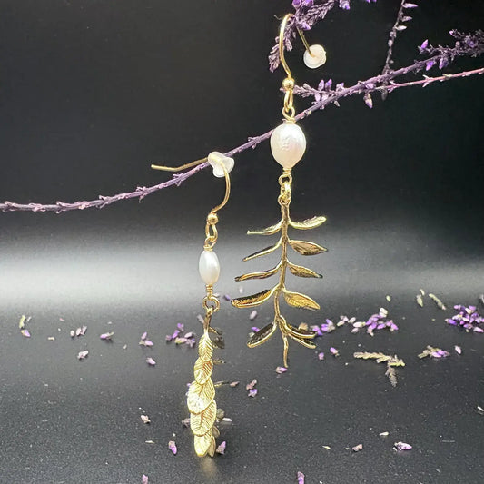 Volare - 5BR81PG botanically whimsy gold plated earrings