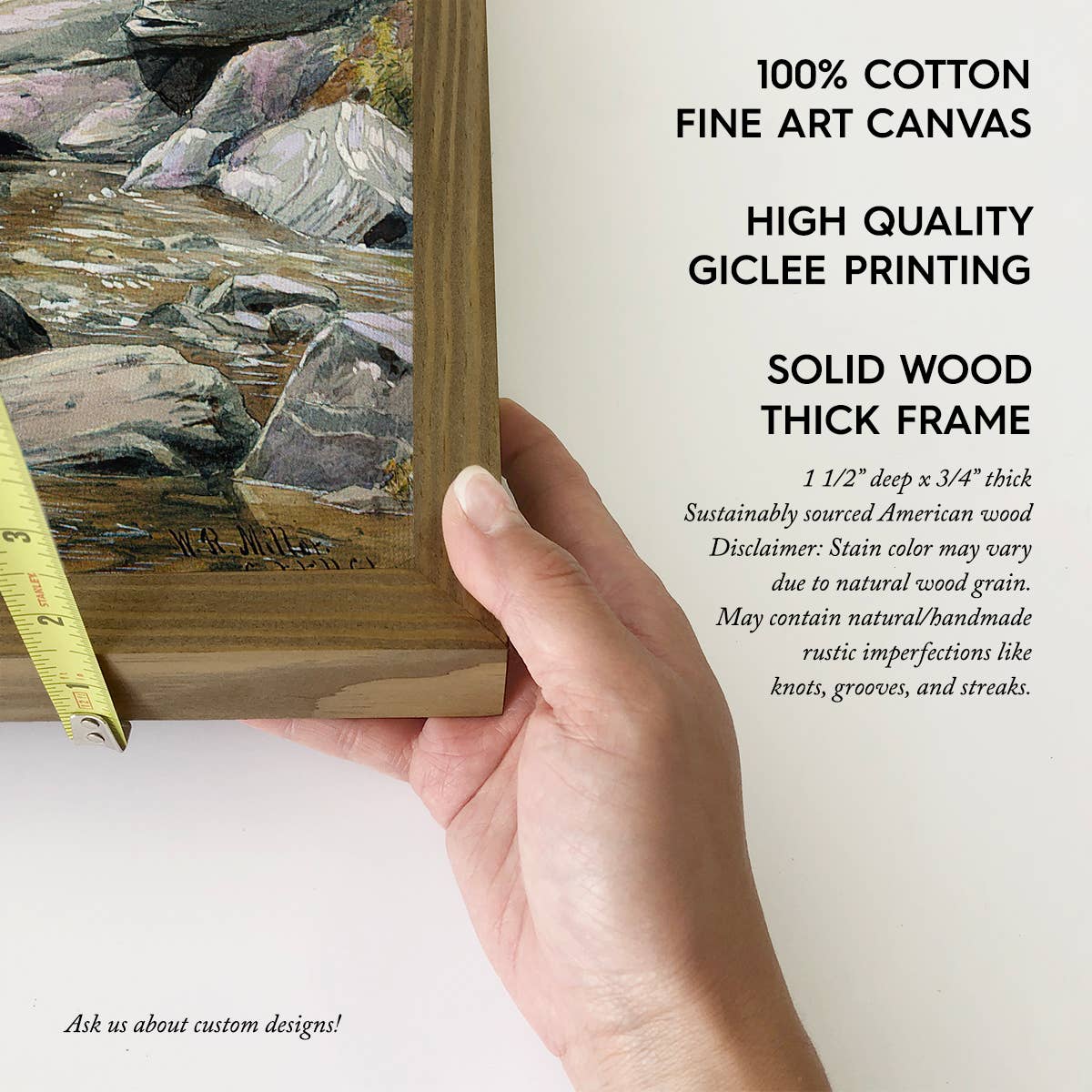 Hangout Home - Kaaterskill New York - Nature Canvas Art - Wood Framed Decor: 24x36" Extra Large Canvas Art with Thick Wood Frame