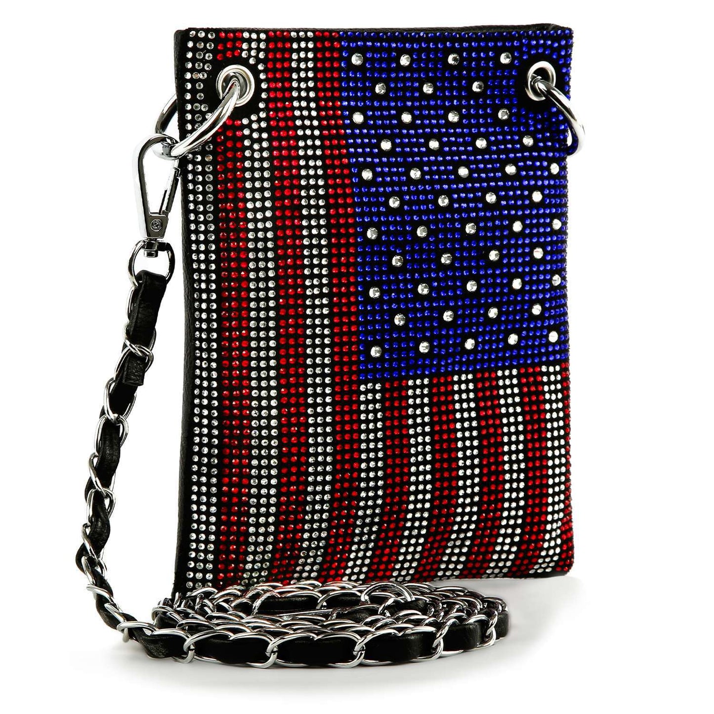 Handbag Express - American Flag Petite Crossbody Sling * New Size *: Black