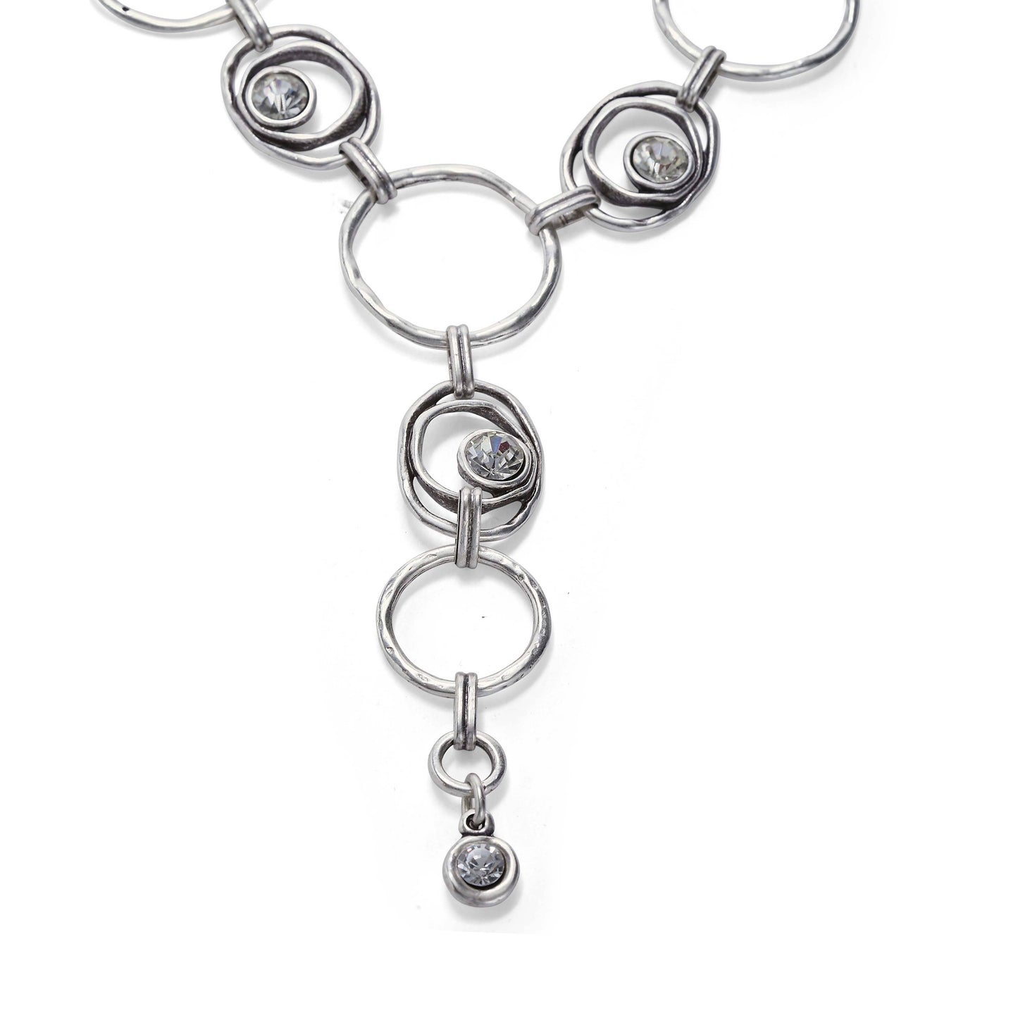 Chanour - Handmade Crystal Pewter Necklace - 3859