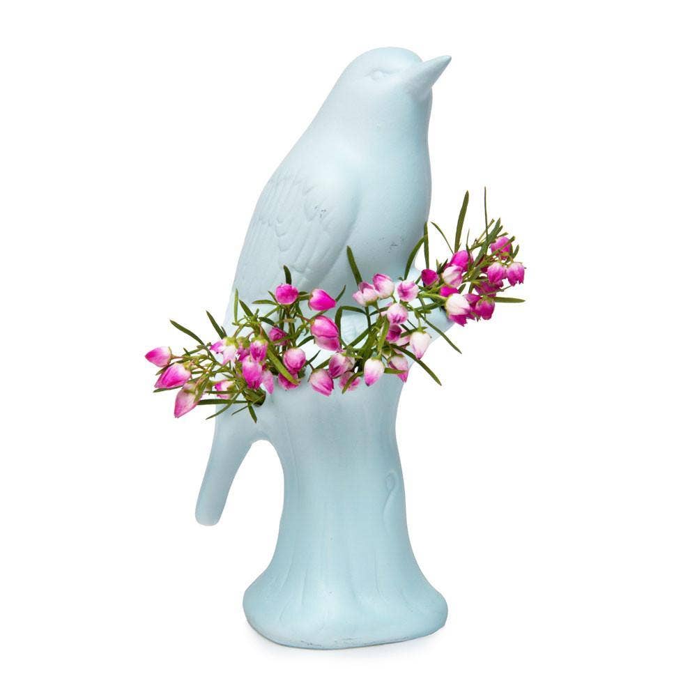 Chive - Porcelain Bird Bud Vase - Baby Blue 12pc Kit