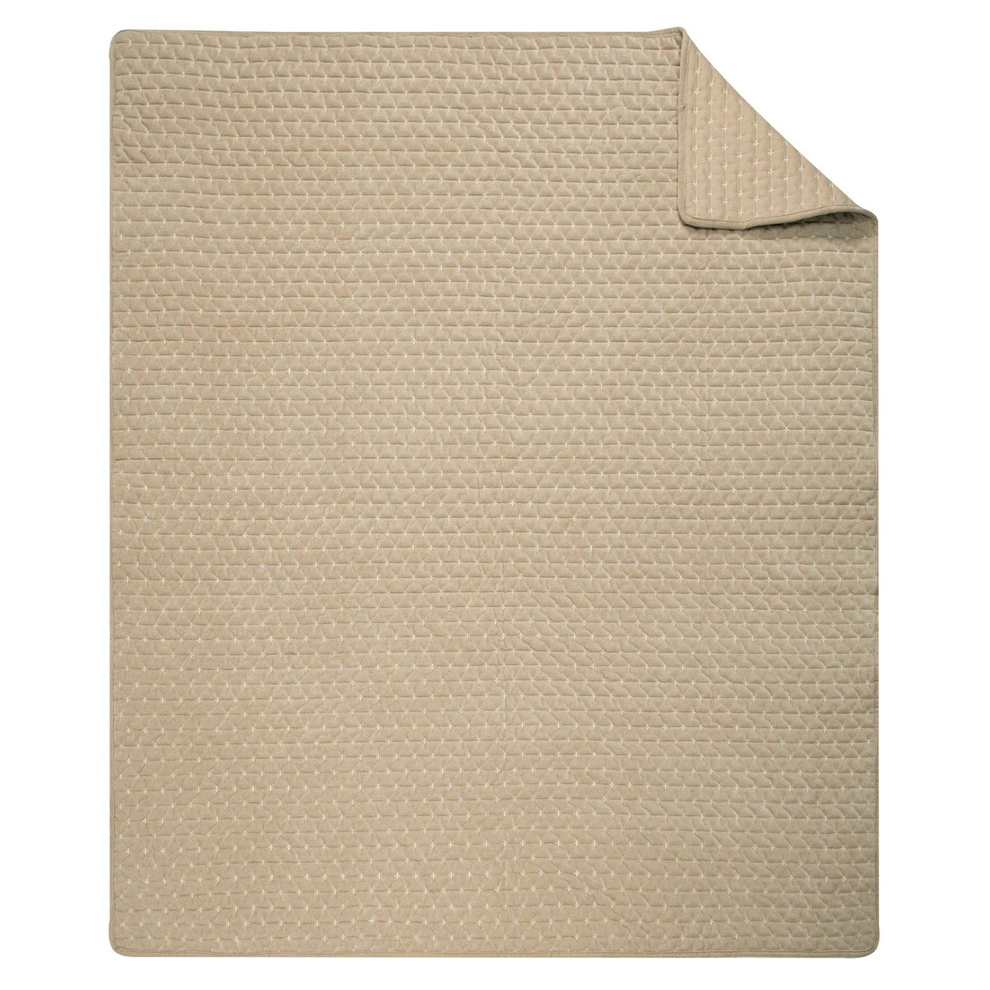 Levtex Home - Velvet Stitch Quilted Throw: Rust