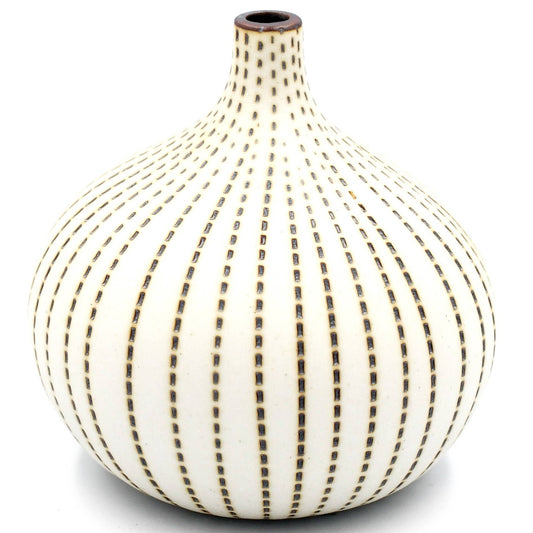 Art Floral Trading LLC - 192W23 CONGO TINY S-Handcrafted Porcelain Bud Vase