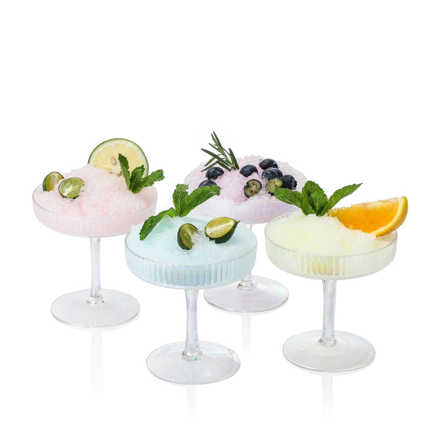 Everest Global - Iridescent Coupe Glasses set of 2/4: Set of 4