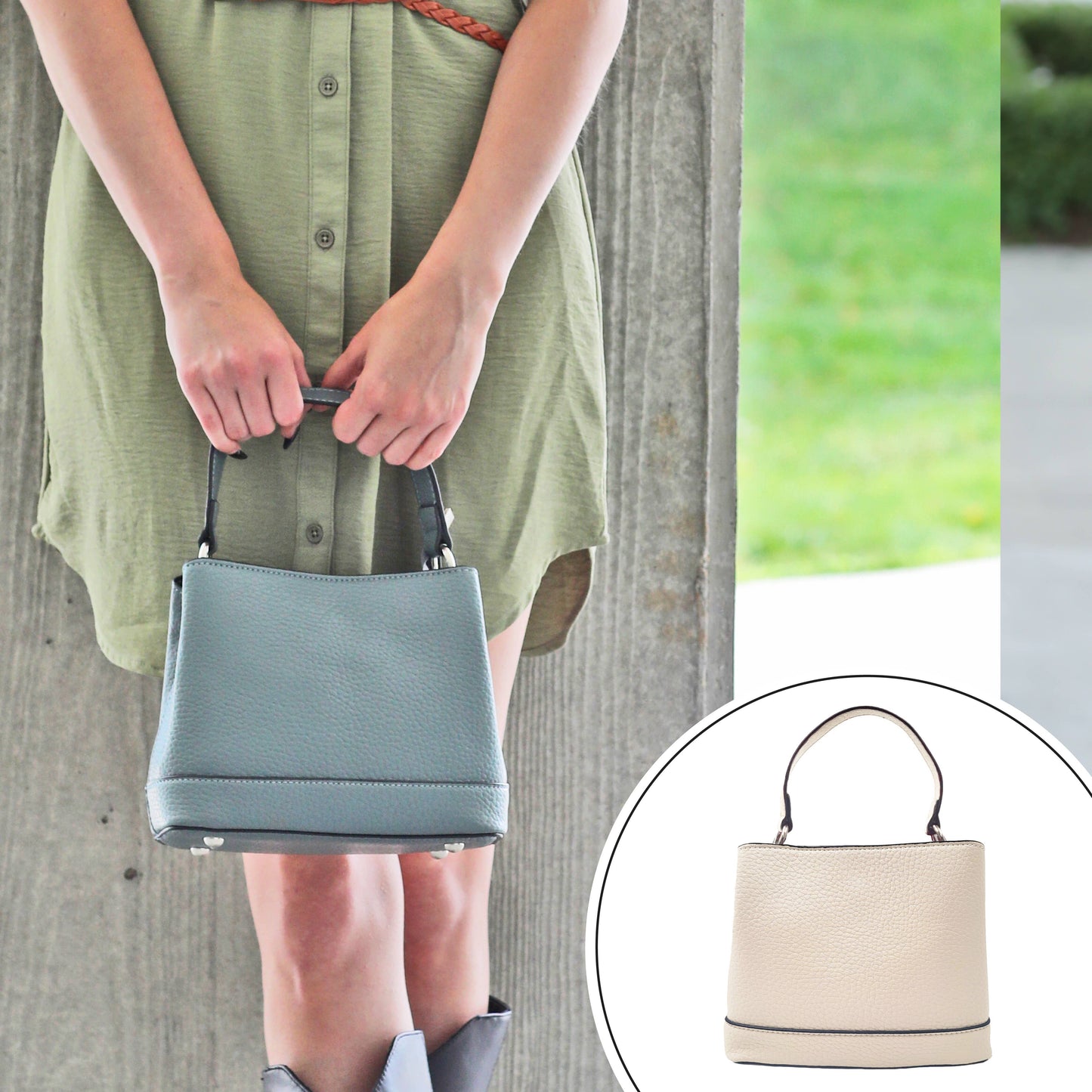 K. Carroll Accessories - New Colors Added: Rihanna Satchel: Slate blue