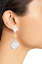 Load image into Gallery viewer, KARINE SULTAN - Coin drop clip on earring: Silver