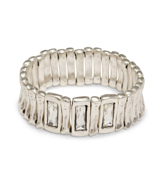 Chanour - Handmade Pewter Bracelet - NB2155 CLEAR