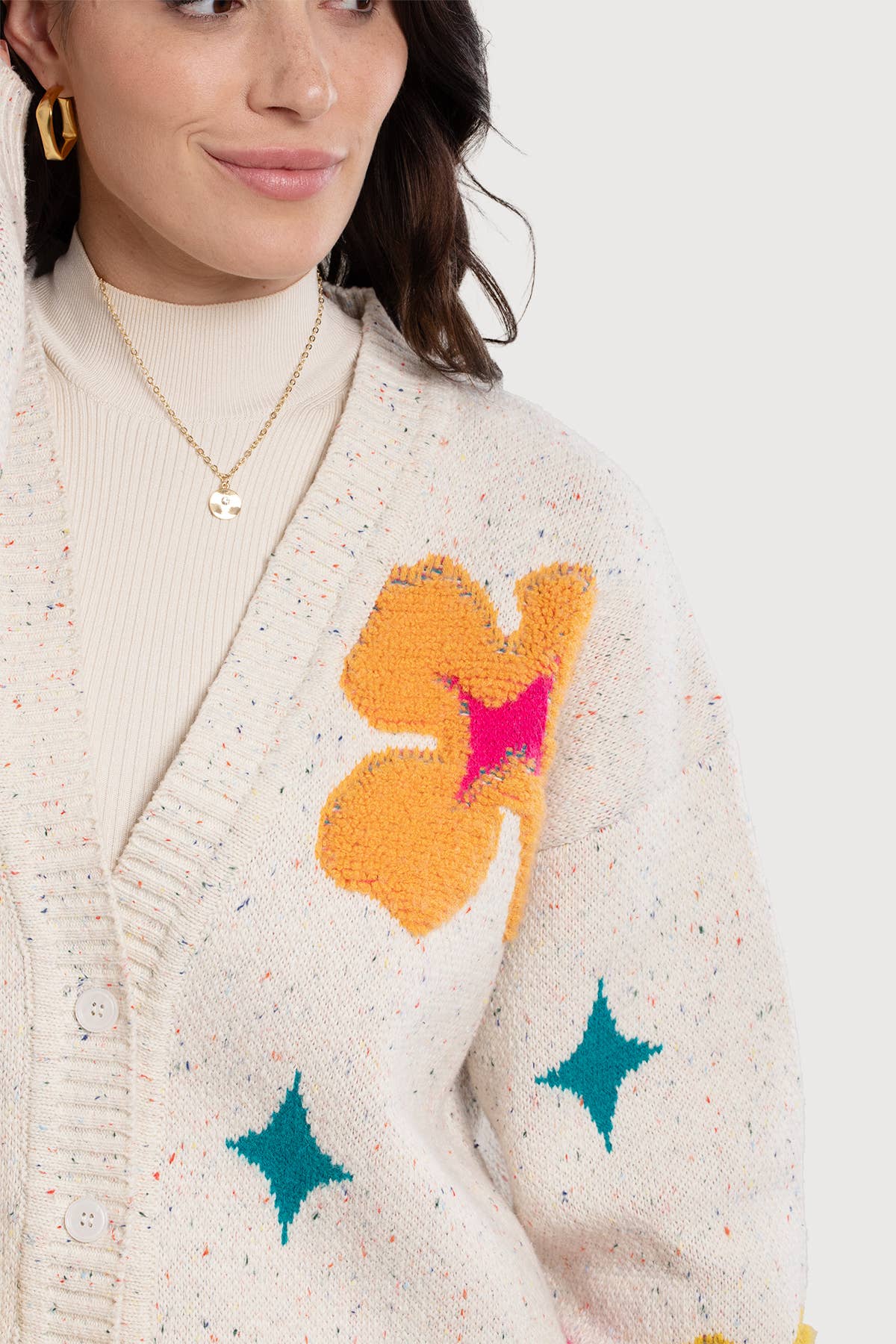 SAACHI - Floral Cardigan Button Up