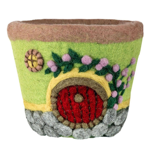 dZi Handmade - Forest House Felt Pot