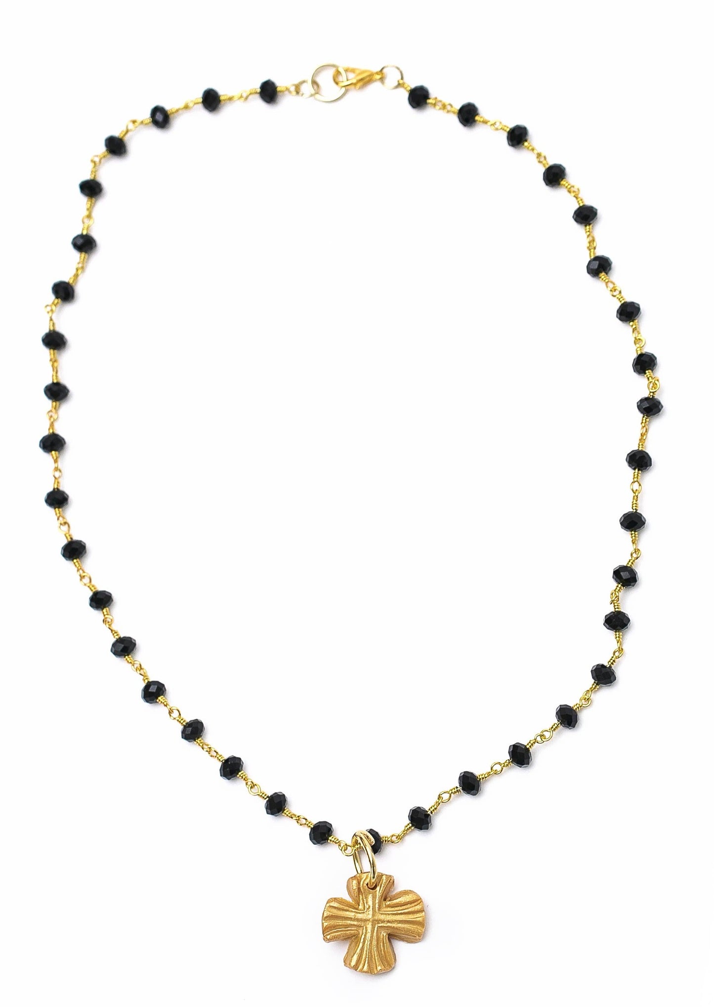 Hidden Truth Jewelry - Black Onyx chain with Julia Cross Necklace