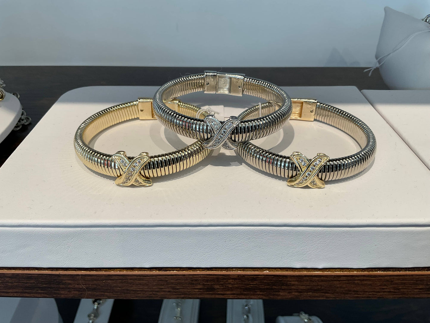 My Best Kept Jewelry - X Coil Statement Cuff-3 Colours: Silver