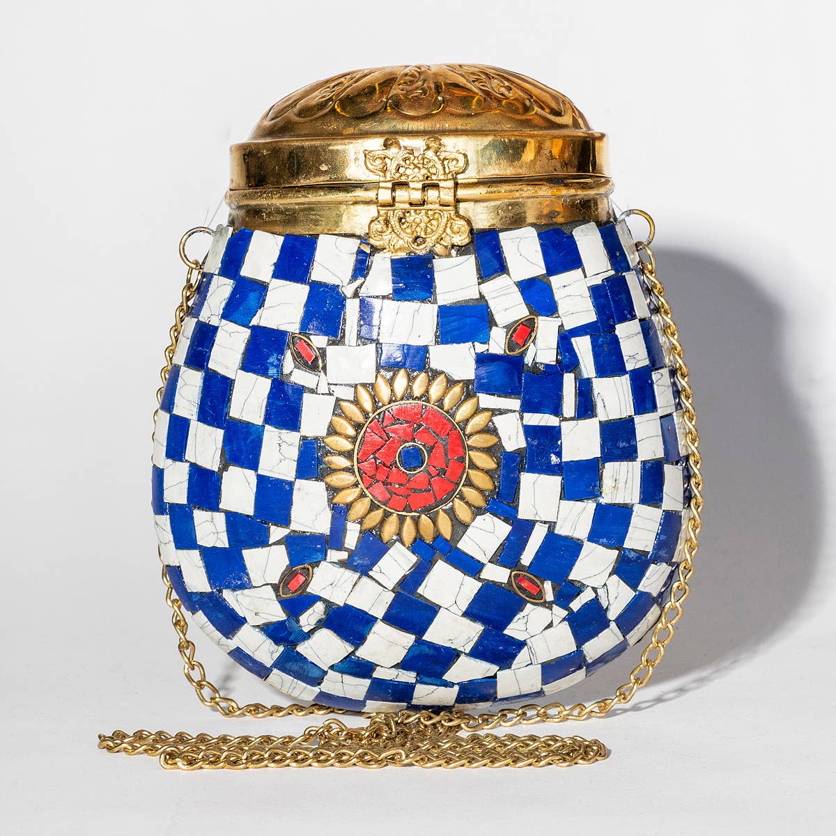 Gypsie Jane - Bohemian vintage metal bag: BLUE / ONESIZE