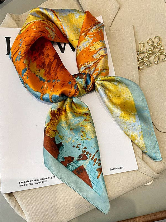 UZ Wholesale Store - Printed Sun Protection Shawl&Scarf: YELLOW / One_size