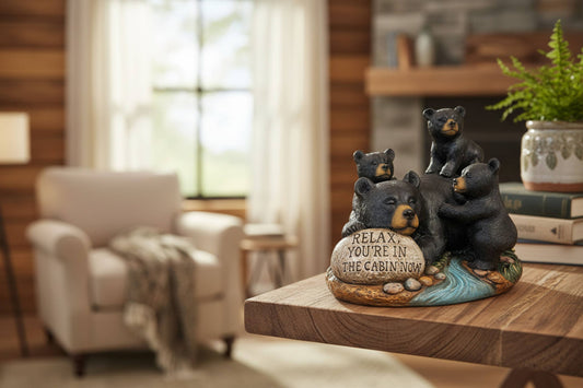 De Leon Collections - Bear Family Relax, You’re in the Cabin Now Figurine