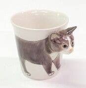 Sea Island Imports, Inc. - Mug, Cat Gray and White