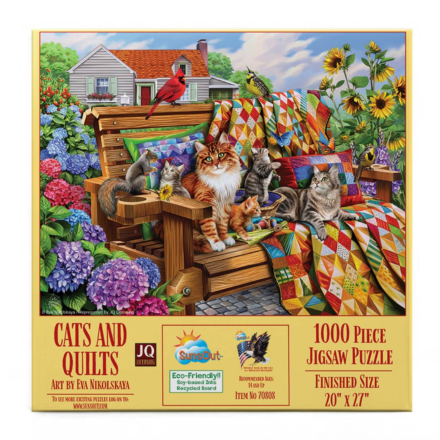 SunsOut - 0106 Cats and Quilts 1000 pc Puzzle