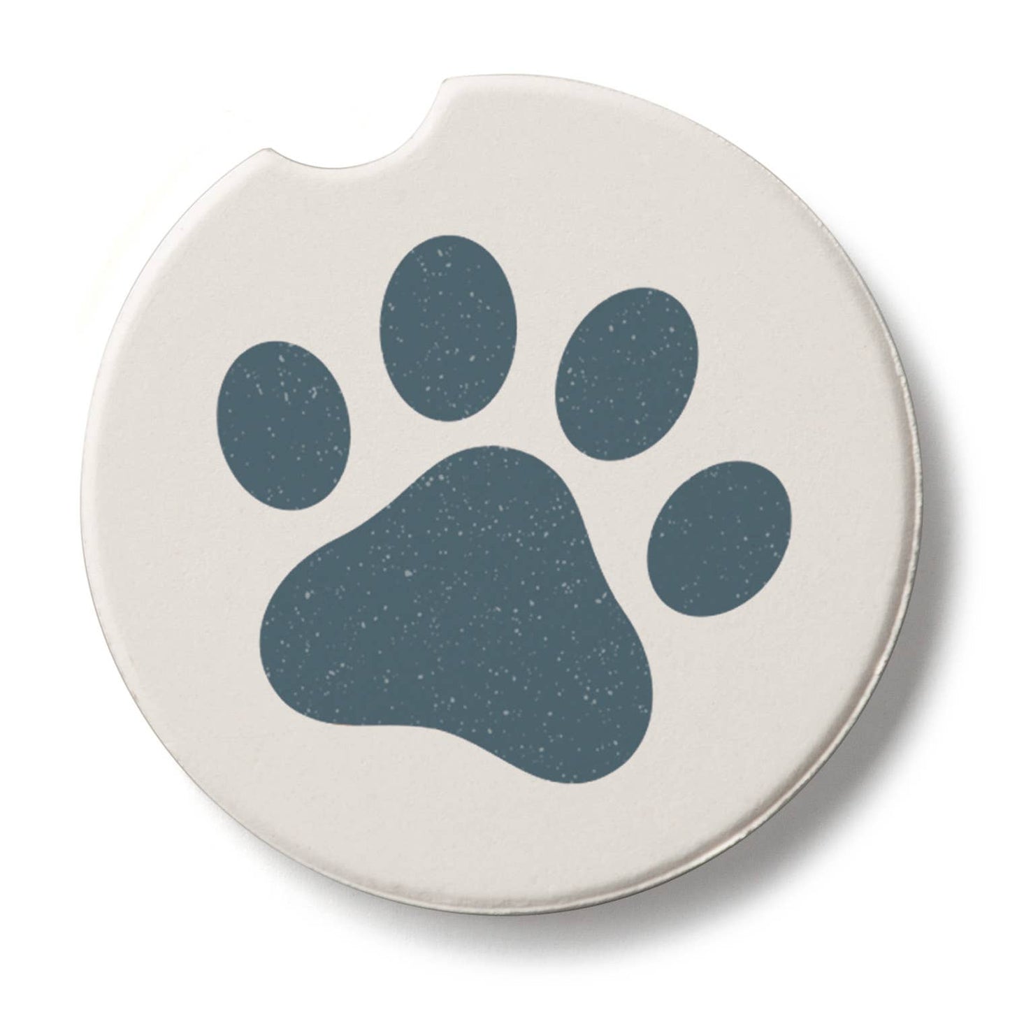 CounterArt/Highland Home/Thirstystone/CoasterStone - "Printed Paw" Stone Car Coaster  BULK NO PACKAGING