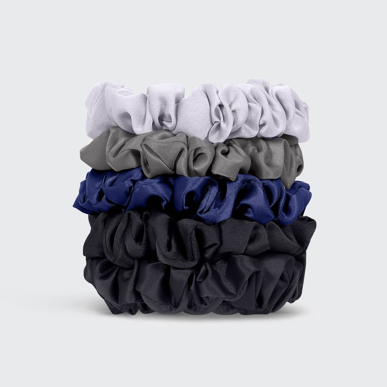 KITSCH - Satin Petite Scrunchies 5pc Set- Midnight