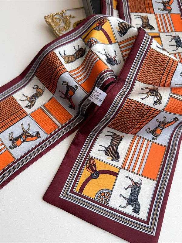 UZ Wholesale Store - Printed Scarf: ORANGE / One_size
