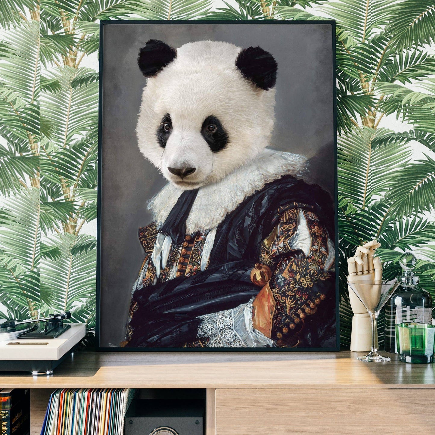 Ink & Drop - Cavalier Panda Portrait: 11 ¾ x 15 ¾ in | 30x40 cm / Matte