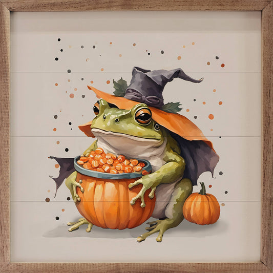 Kendrick Home - Trick Or Treat Toad: 8 x 8 x 1.5