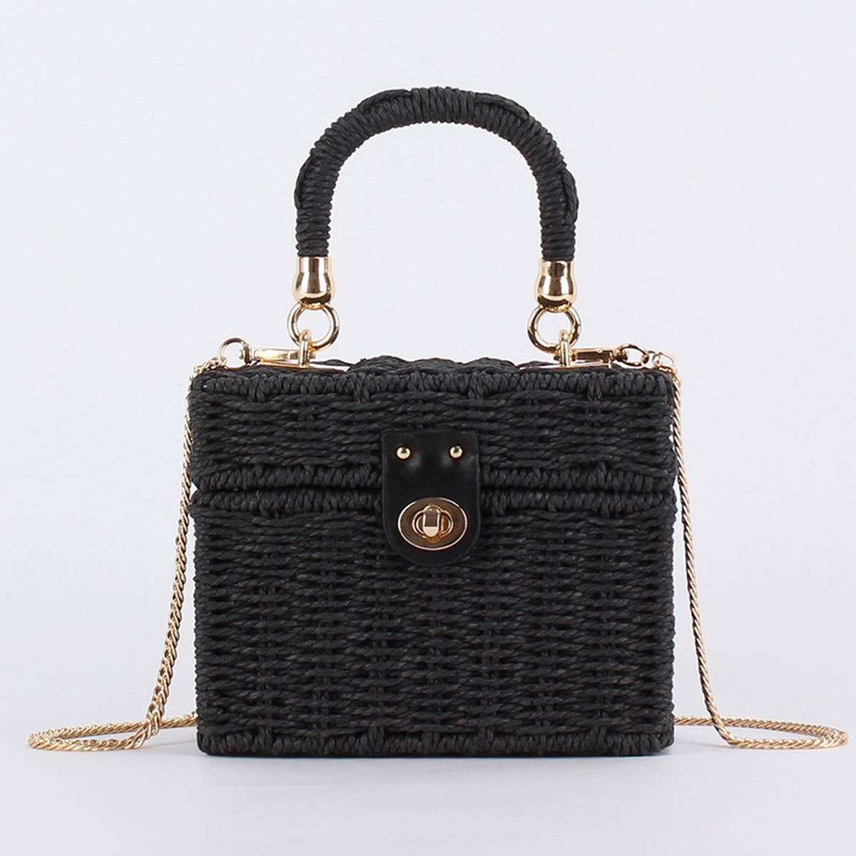 ACCITY - DUAL-PURPOSE LEISURE PAPER ROPE WOVEN BAG_CWAB4713: LIGHTBROWN / (OS) 1