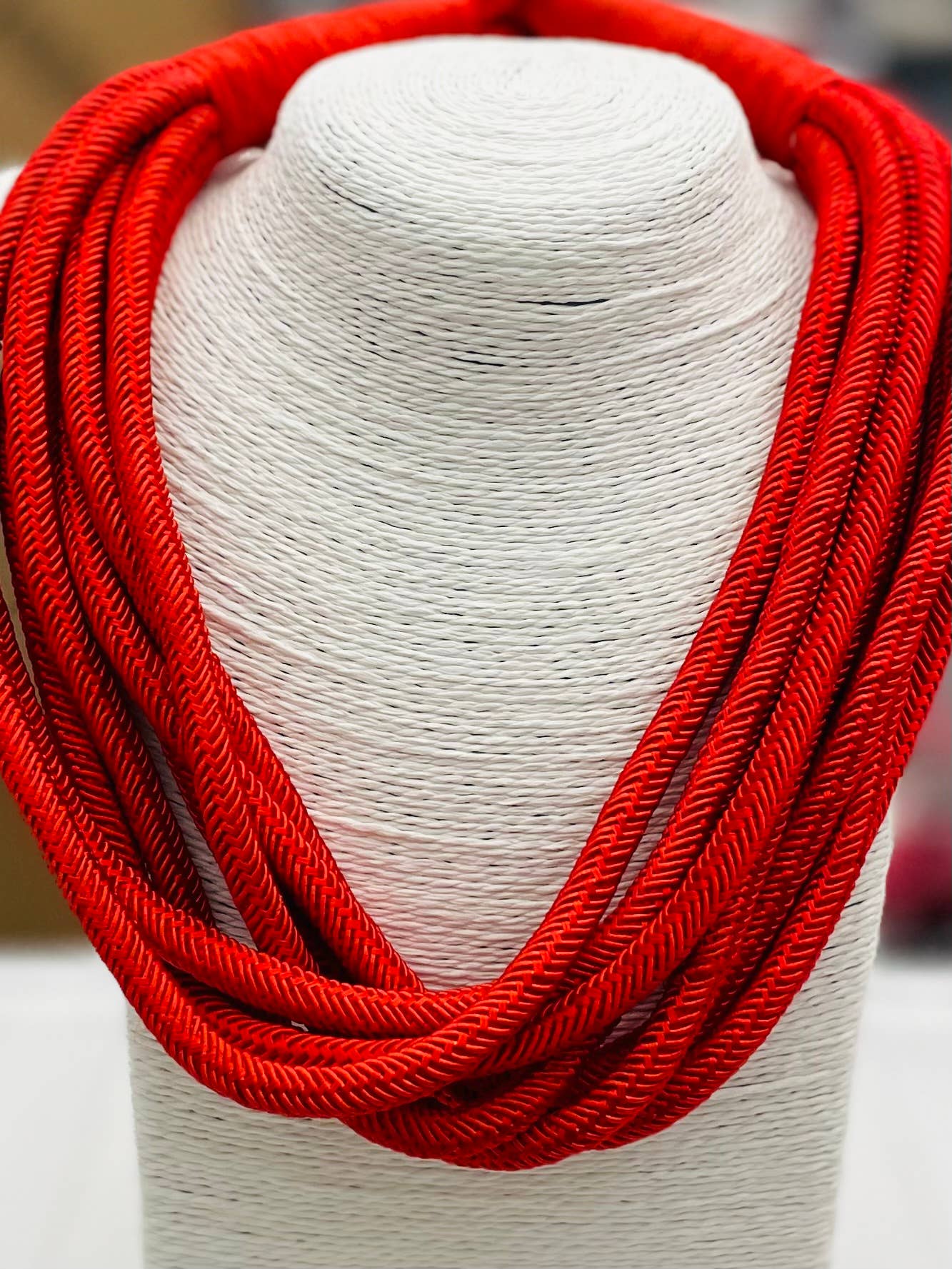 TWO FORTY TWO - "Original" Slub 8-Strand Necklace (red) NK183