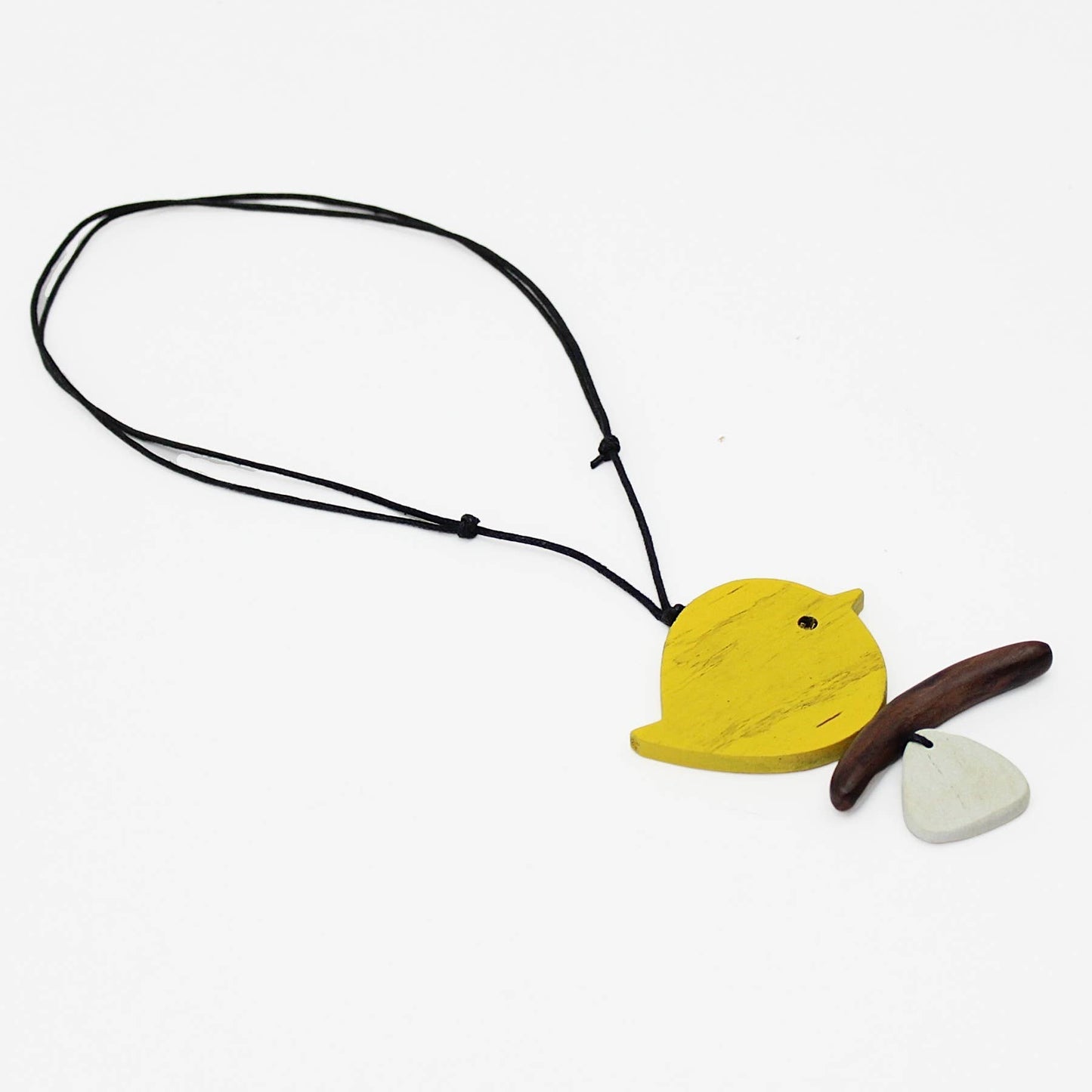 Sylca Designs - Yellow Robin On A Branch Necklace