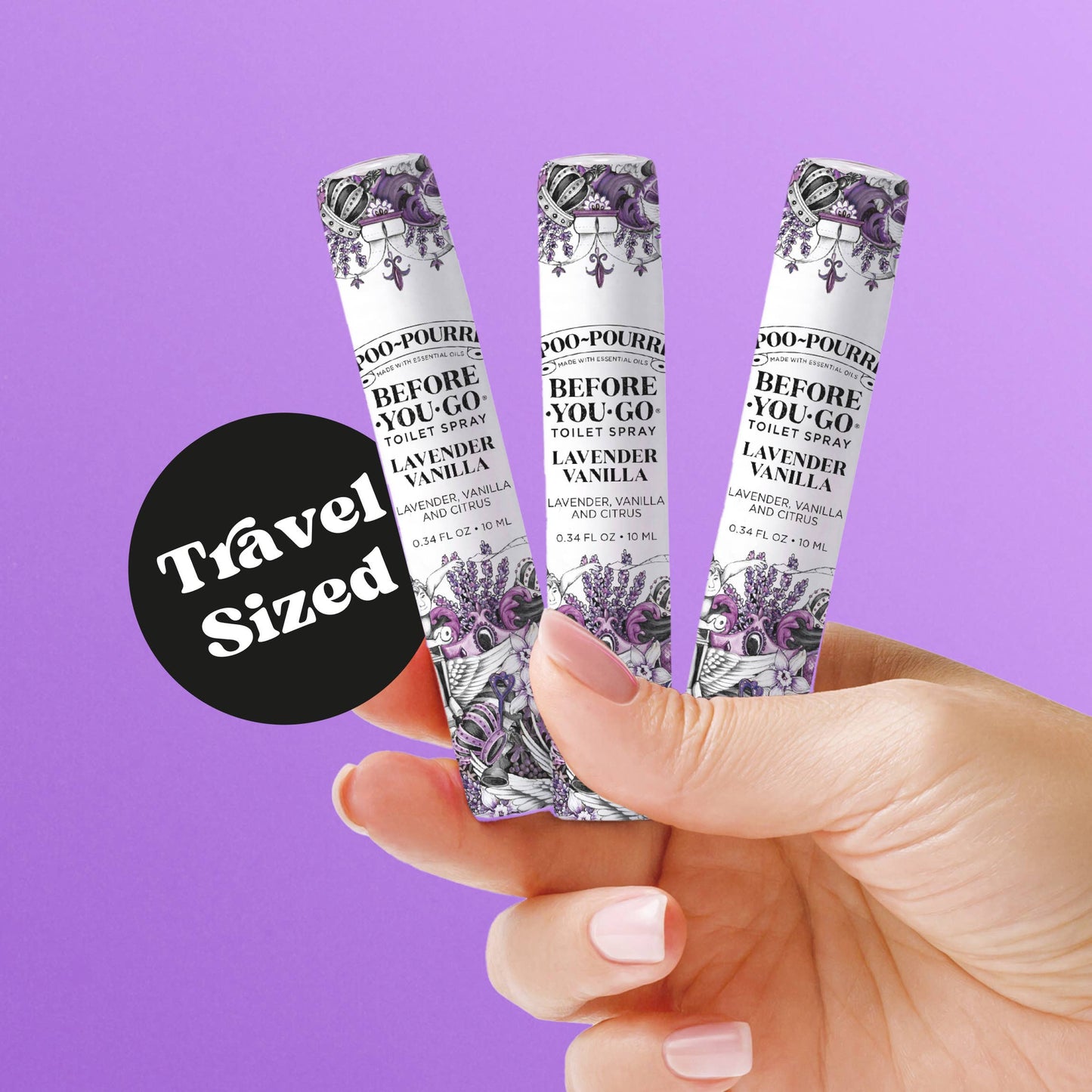 ~Pourri - Poo~Pourri Lavender Vanilla 10mL Travel Size