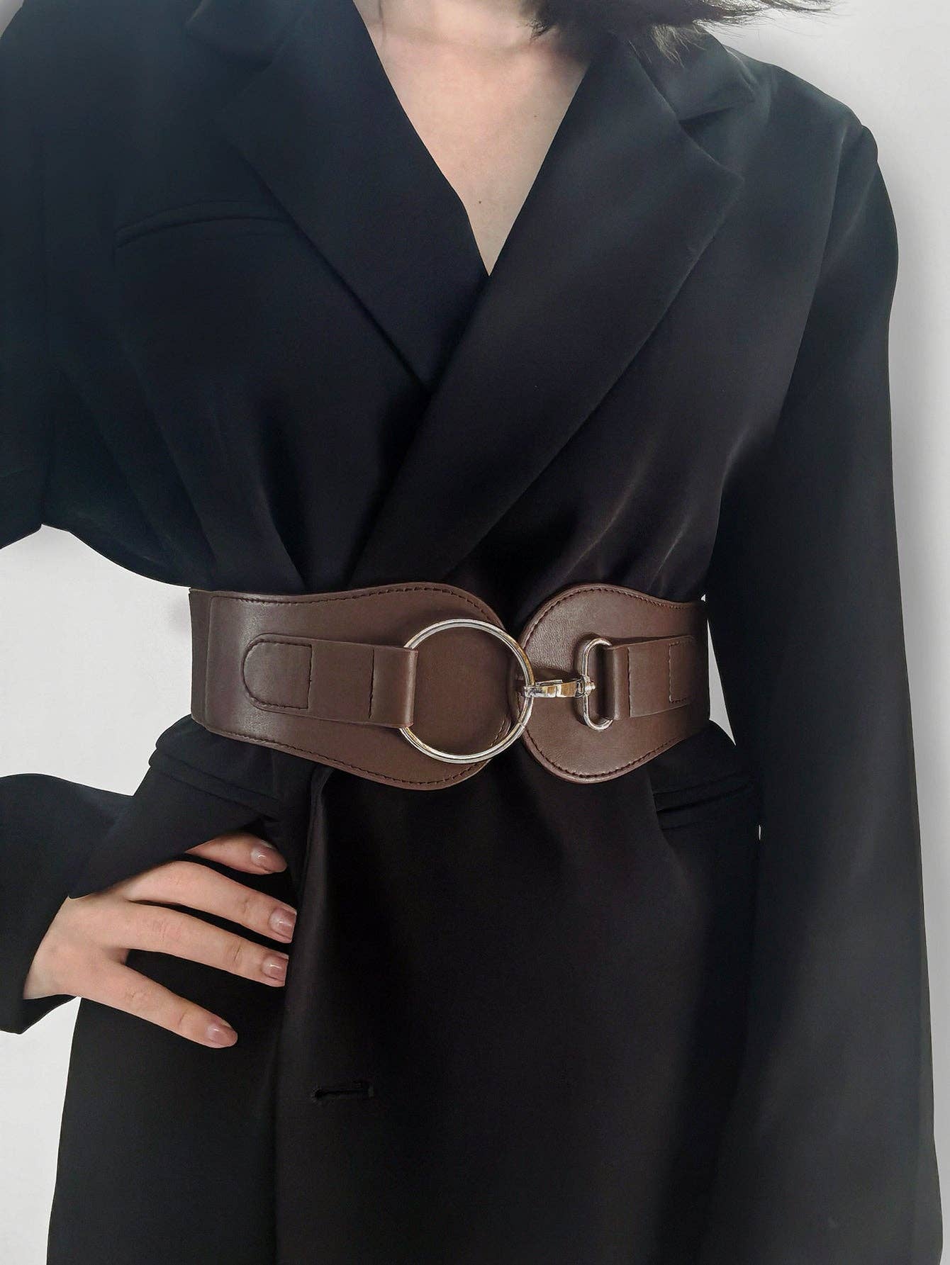 Kustom Kreations Goods - PU Elastic Wide Belt: Black / One Size