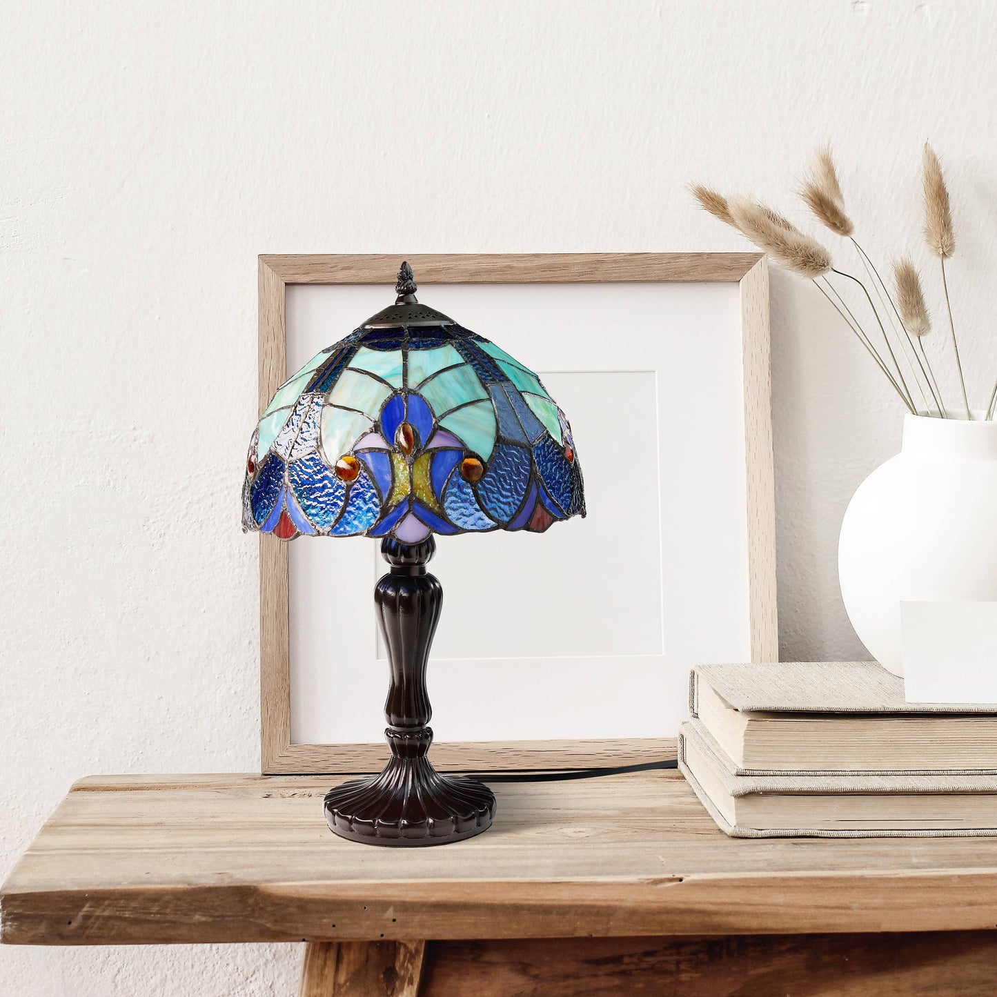 River of Goods - 17"H Halston Candlestick Base Dome Shade Table Lamp