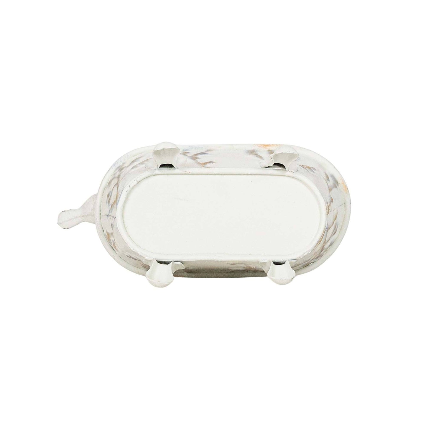 Foreside Home & Garden - Lyra Vintage Clawfoot Bathtub Mini Planter White Soap Dish