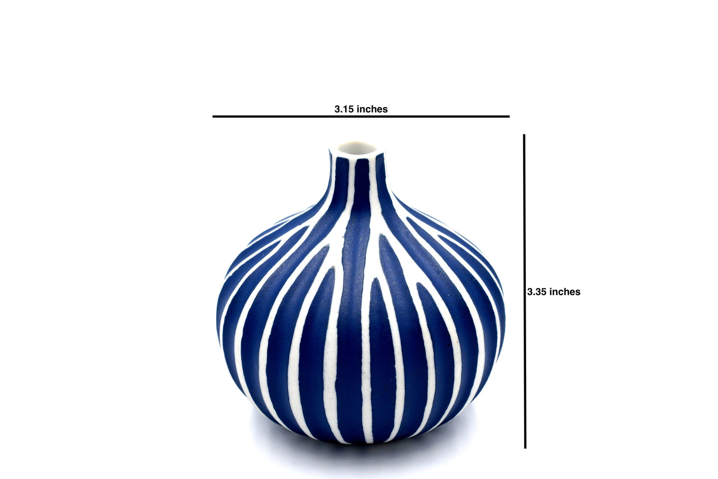 Art Floral Trading LLC - 524BL6 CONGO TINY L-Handcrafted Porcelain Bud Vase
