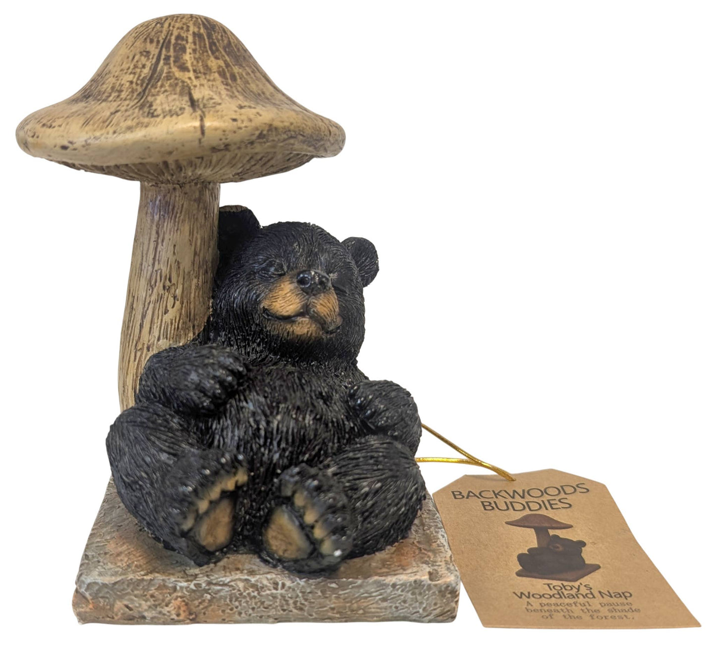 De Leon Collections - BACKWOODS BUDDIES TOBY'S WOODLAND NAP-BLACK BEAR