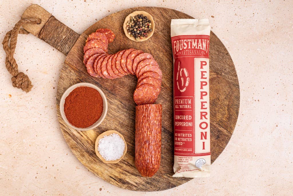 Foustman's Salami - PEPPERONI | FOUSTMAN'S ALL-NATURAL UNCURED - 8oz