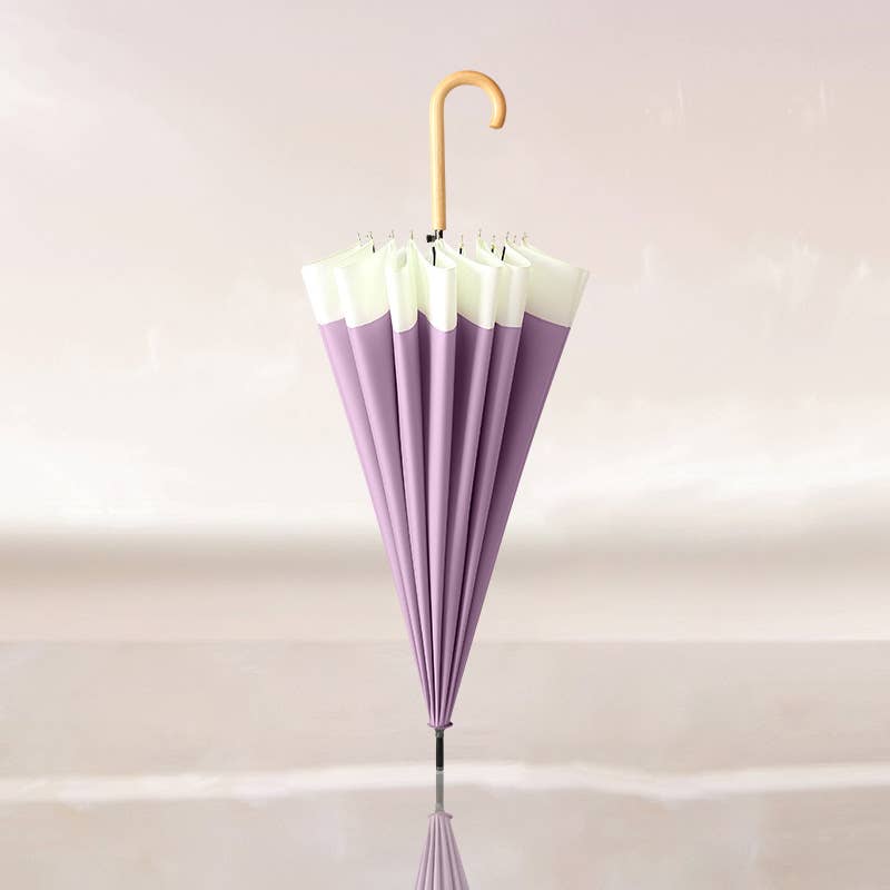 PEACH ACCESSORIES - 3468 two tones pastel colour umbrellas: Lilac