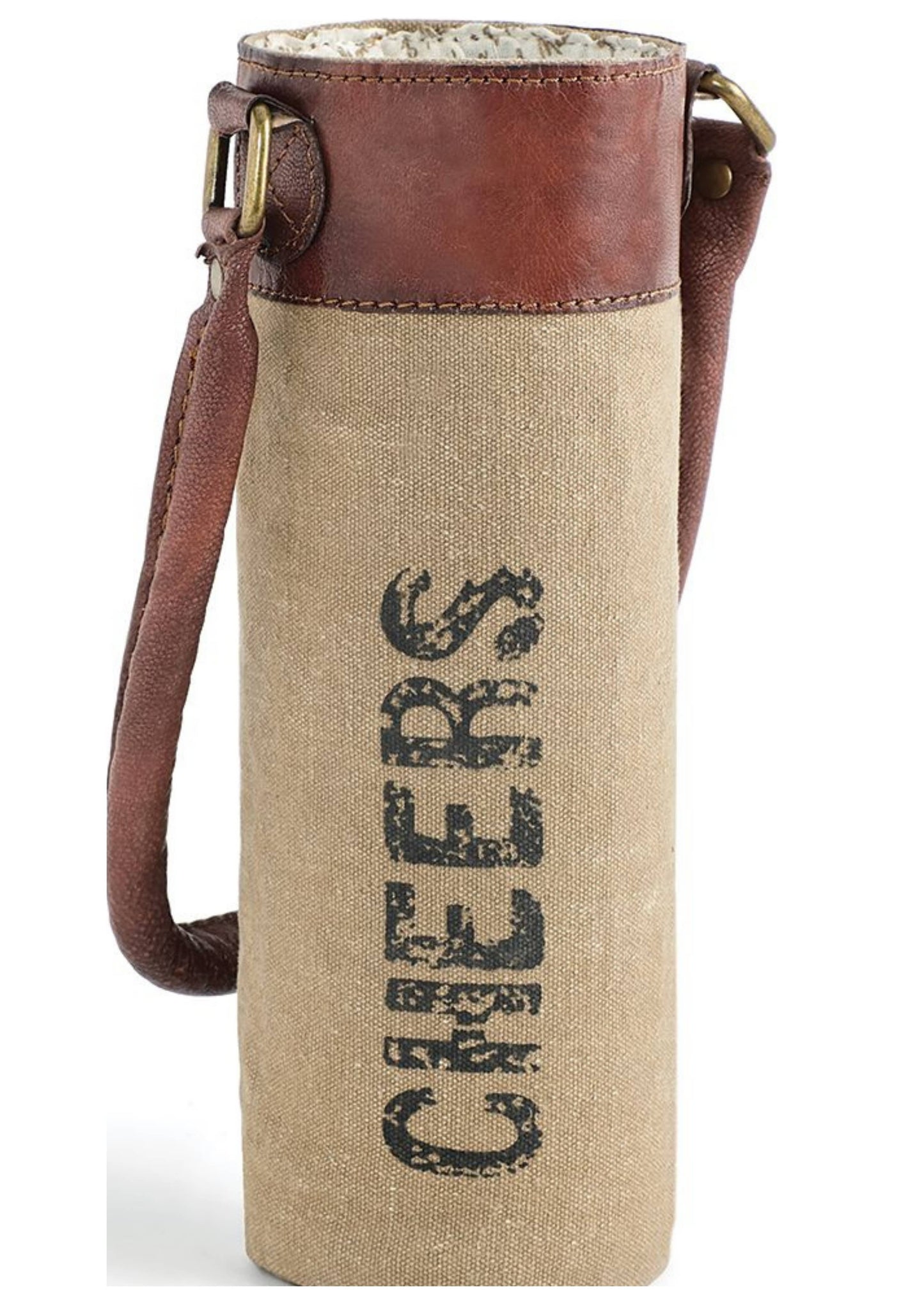 Mona B. - Cheers Up-Cycled Canvas Wine Bag, M-2892