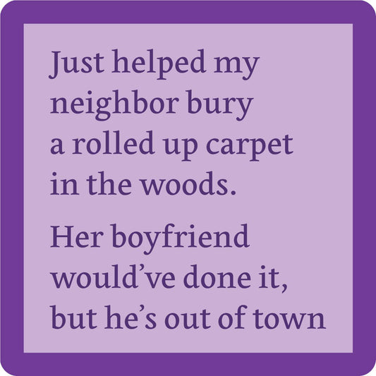 Drinks on Me - COASTER Rolled Carpet | Funny Party Gift | Home Bar Decor