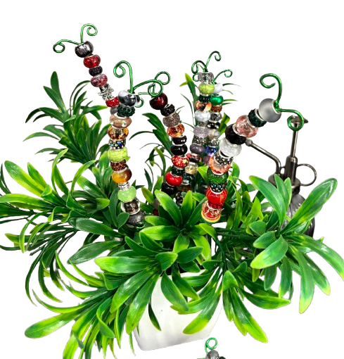 Sea of Bliss Shop - Fairy Garden and Caterpillar Plant Stake Bundle Handmade: 13” stake