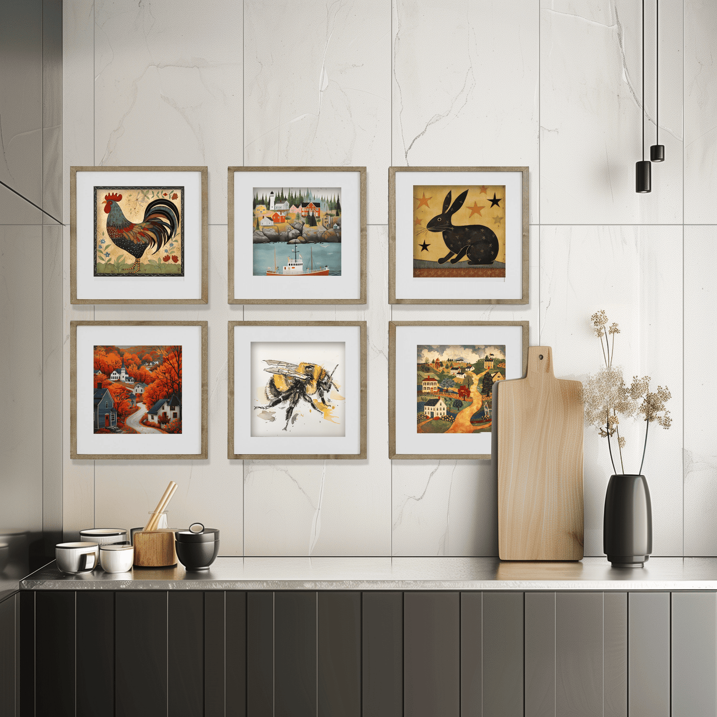 Mowbi - Fairy Riding a Hummingbird -  Fairy Art Prints – 8″x8″ Artwork in 12″x12″ Mat