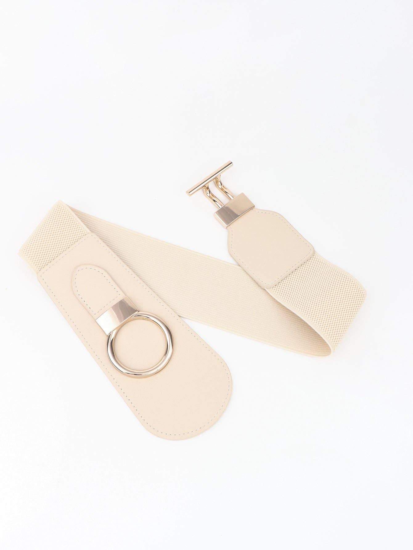 Kustom Kreations Goods - PU Elastic Wide Belt with Alloy Buckle: Black / One Size