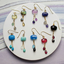 Load image into Gallery viewer, a.v. max - Semi Precious Dangle Earrings: Berry