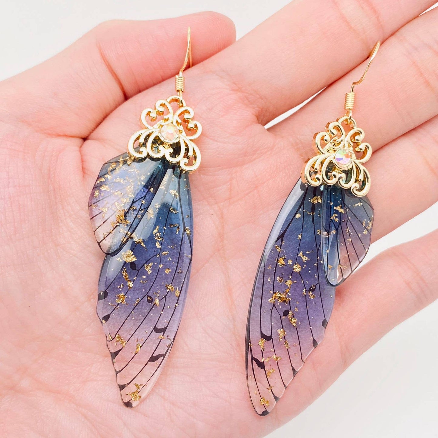 Mio Queena - Handmade Fairy Wings Earrings Insect Butterfly Wing: F